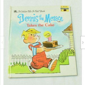 Dennis the Menace Takes the Cake Golden Tell-a-Tale Hardcover Story Book 1987